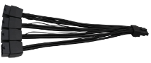 4x PCIe 8-pin (PSU) to 1x PCIe Gen5 16-pin (GPU) power adapter