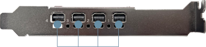 4x mDisplayPort 1.4a