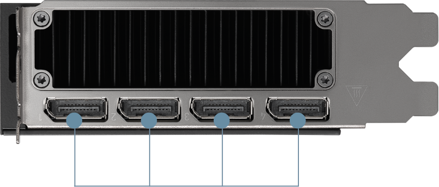 4 x DisplayPort 1.4a