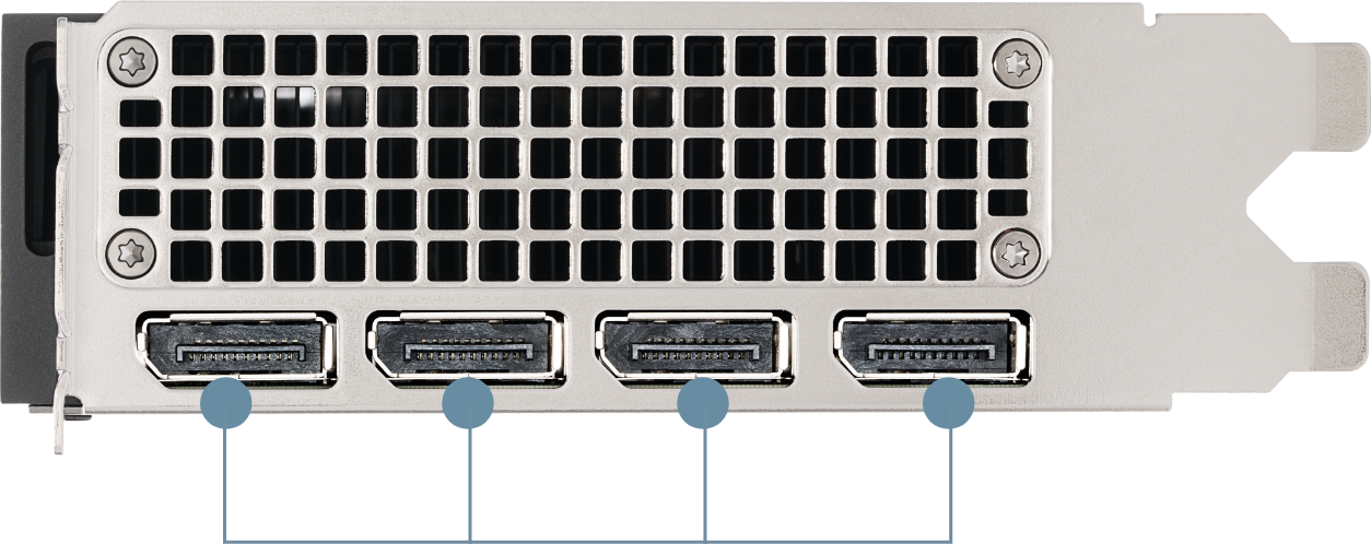 4 x DisplayPort 1.4a